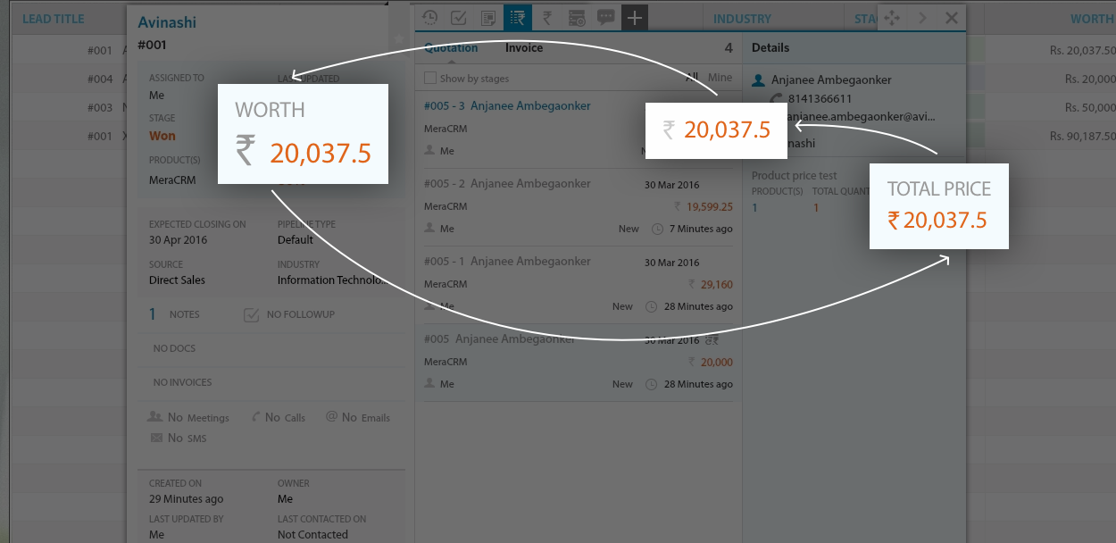 Sync Quotation with product price field