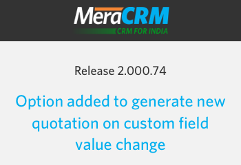 Option added in product-price custom field to generate new quotation on custom field value change