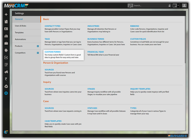 Custom Fields and Forms