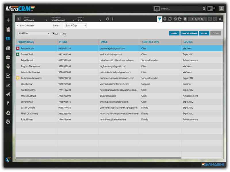 Filter customer data for better communication and new business opportunities.