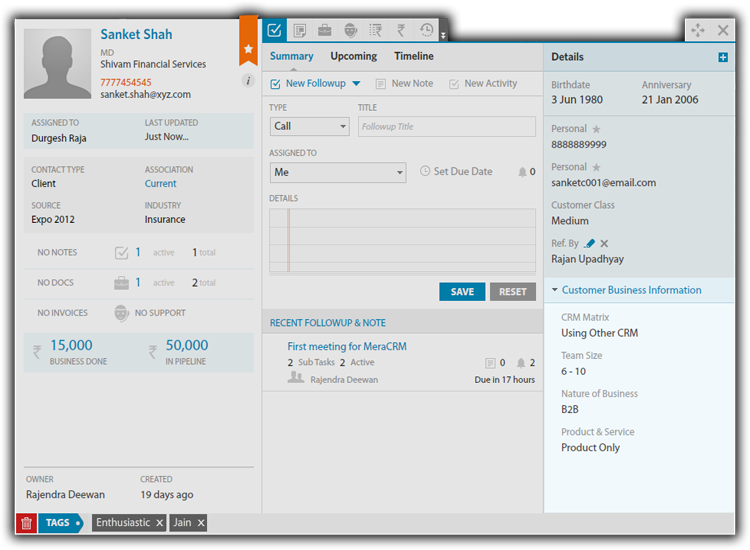 Custom Field details