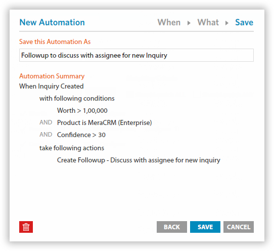 Automation details